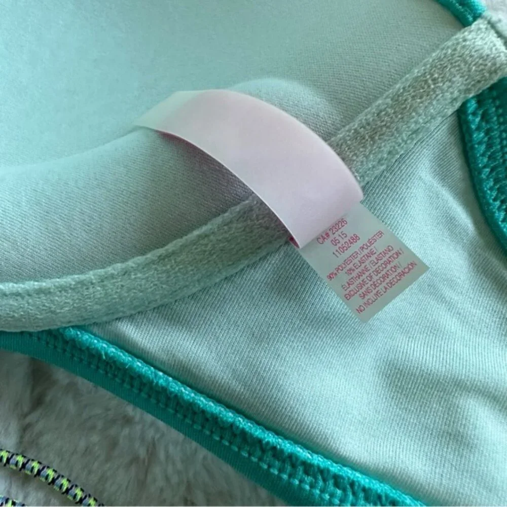 Victoria's Secret | Teal Geo The Beach Bandeau Strapless Bikini Top | Size 34D